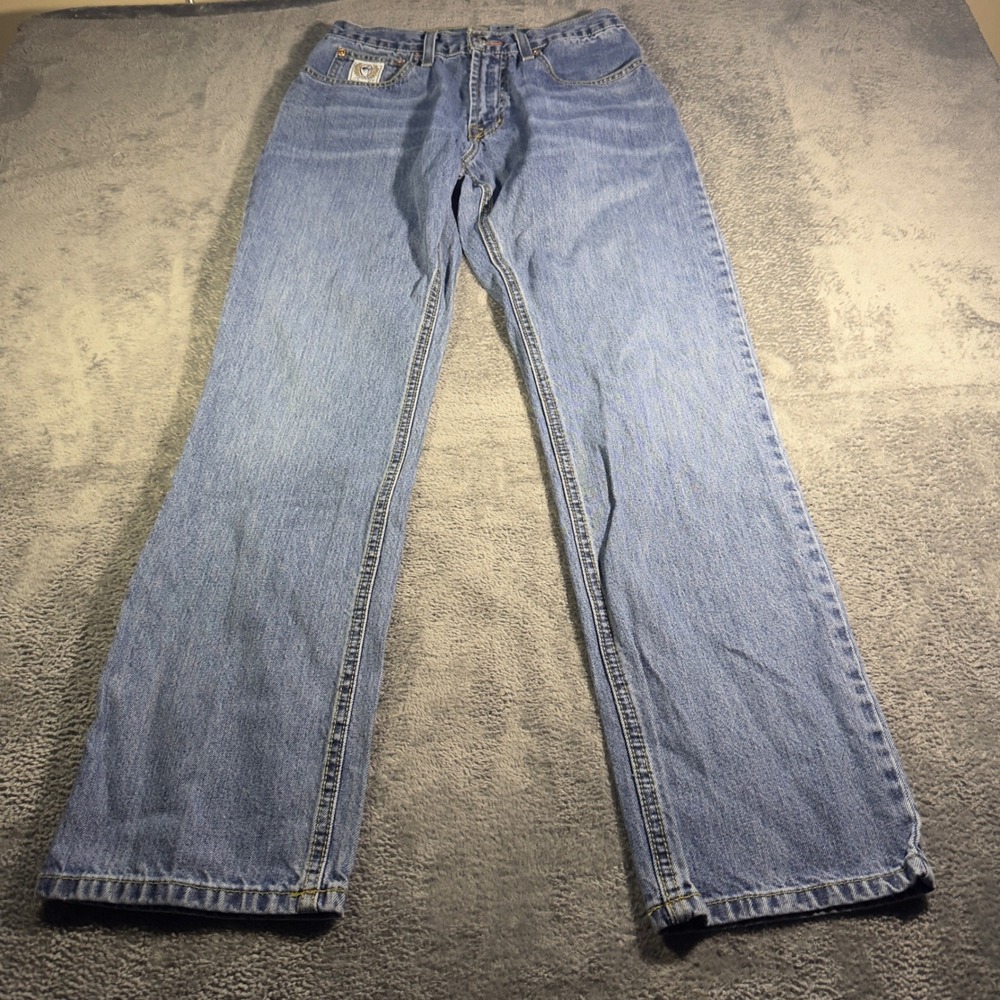 Cinch MB924 Mens Medium Wash Straight Leg Denim Jeans 29x32 Blue Cotton